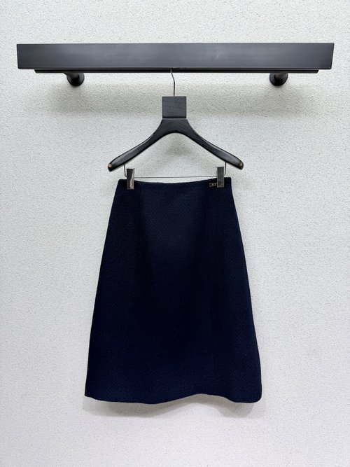 Dior Metallic Logo Letter Skirt with Sophistication