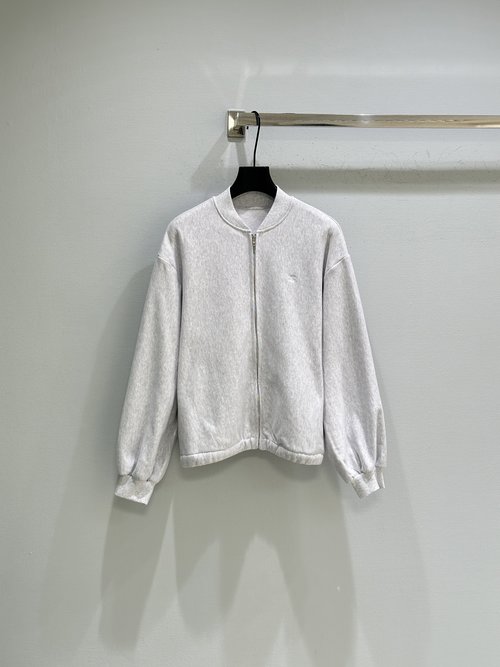 Chanel Zippered Collared Sweatshirt with Double C, Pair with Pants