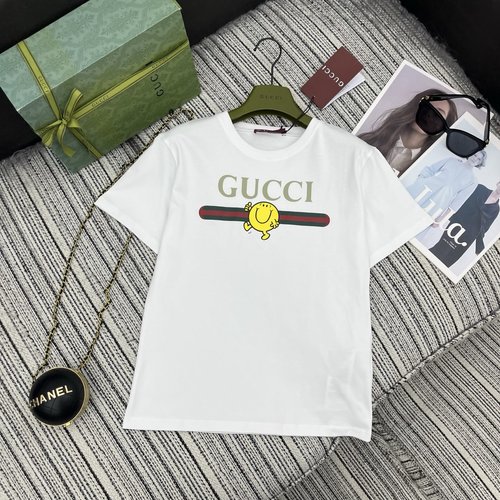 Gucci Premium Spring Logo Short Sleeve Tee for Mature Styles