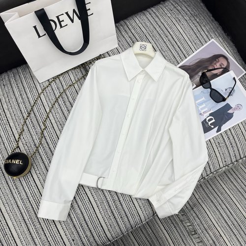 Loewe Collared Button-down Shirt with Embroidered Logo