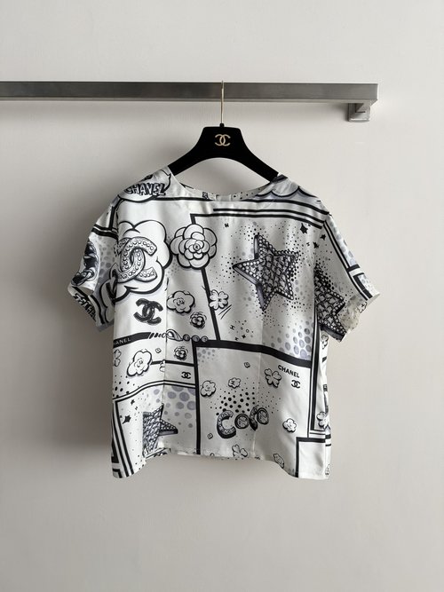 Chanel Silky Print Top for a Sophisticated Look