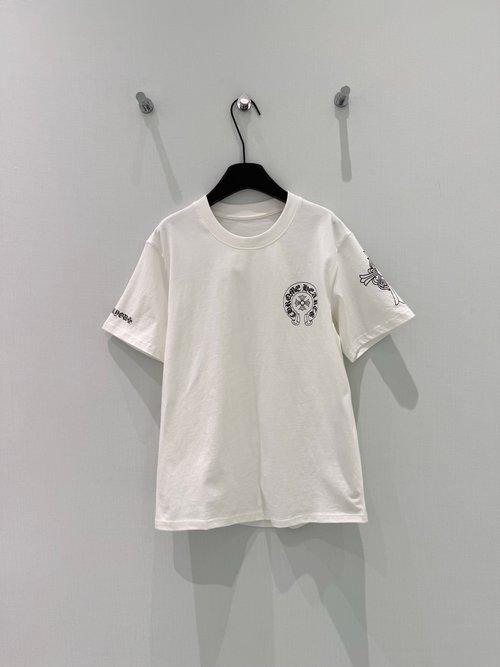 Chrome Hearts Crochet Star Loose Fit Short Sleeve T-Shirt with Custom Craft