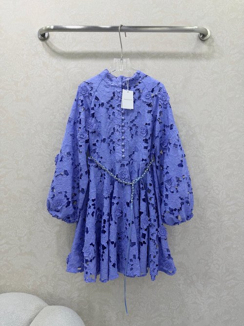 Zimmermann Zimmerman Style Ruffled Collar Flower Dress with Belt
