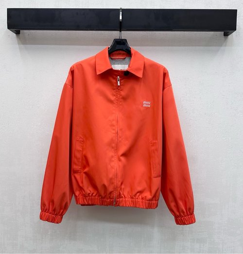 Miu Miu Collared Jacket with Unique Design, Fashionable