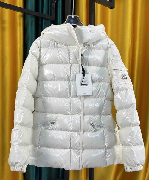 Moncler Short Zippered Glossy Puffer in Multiple Colors