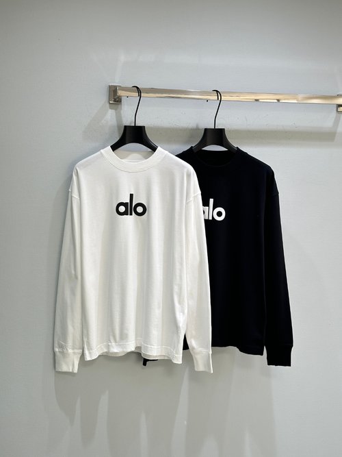 Alo alo Cotton Long-Sleeve T-Shirt with Foam Rubber Logo