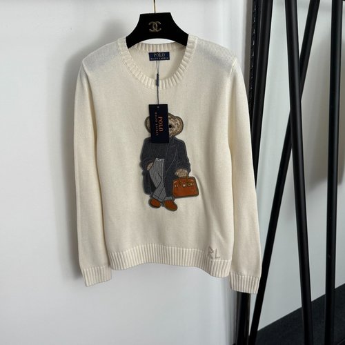 Polo Ralph Lauren Bear-Embroidered Knit Pullover in Multiple Colors