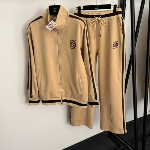 Loewe Sports Set with Chest Logo, Collared Jacket and Casual Pants