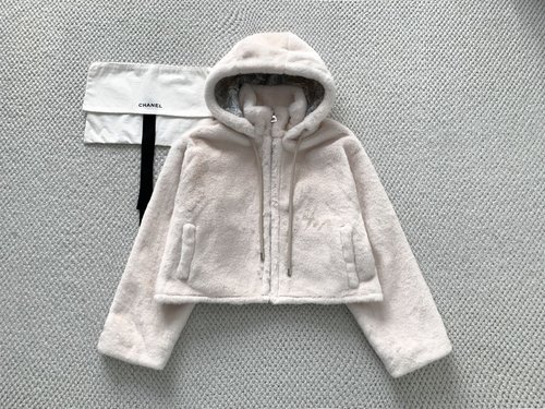 Dior Mink Fur Coat, Silk Lined, Loose Hooded