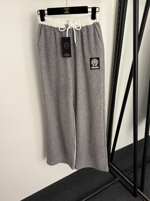 Chrome Hearts New Sanskrit Logo Embroidered Casual Pants