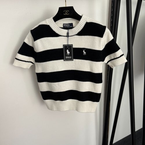 Polo Ralph Lauren Polo Embroidered Color-Blocked Short-Sleeve Top