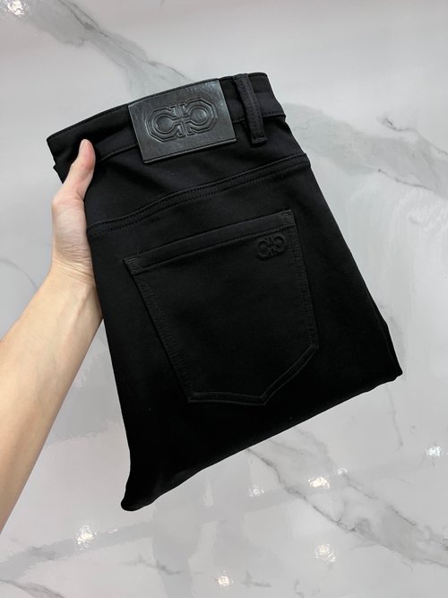 Ferragamo Custom Premium Jeans with Premium Hardware and Detailed Stitching