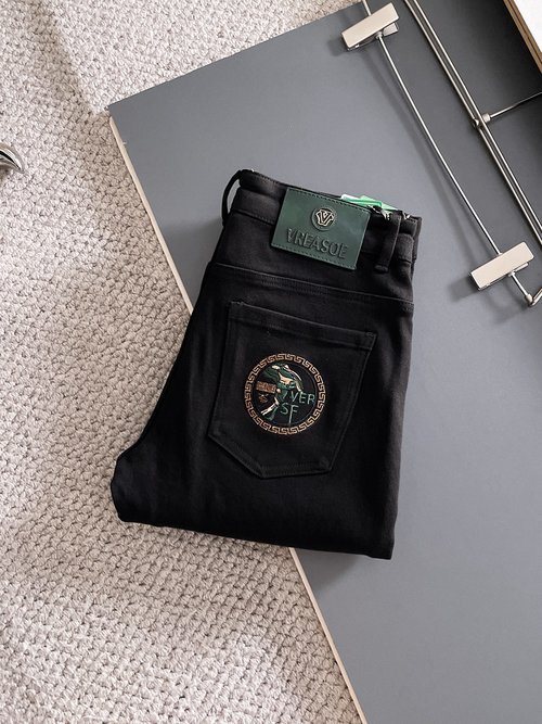 Versace Premium Jeans with Soft Feel and Slim Fit