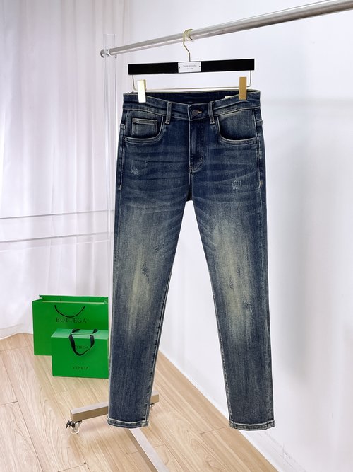 Loewe Premium Imported Stretch Denim Jeans with Brand Details