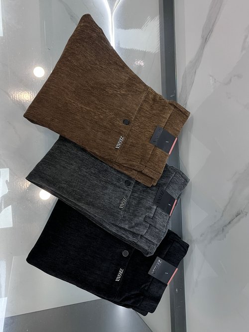 Zegna High - quality Corduroy Relaxed - fit Pants