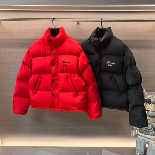 Balenciaga Embroidered Down Jacket with Cotton Filling