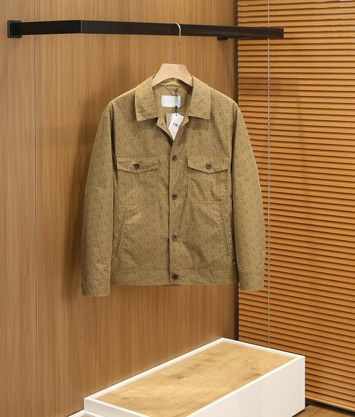 Dior Comfortable Printed Jackets in Black & Khaki