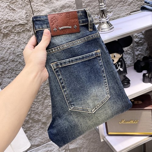 Chrome Hearts High-elasticity Jeans with Fine Details
