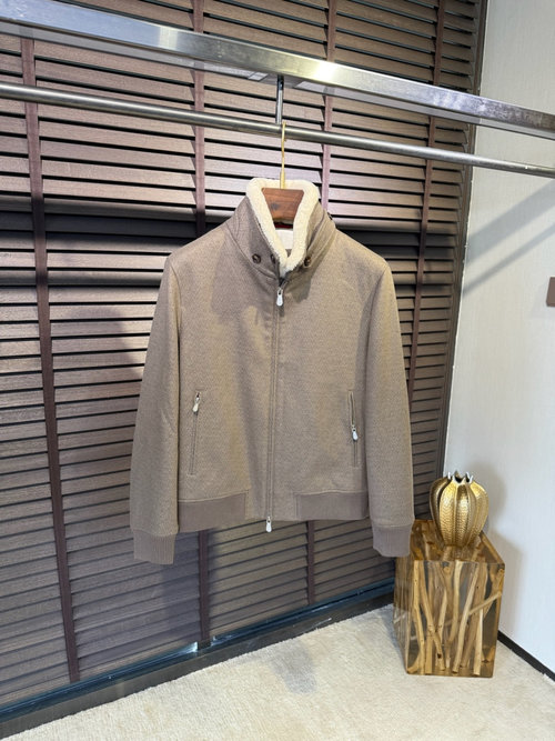 Loewe Business Casual Collared Jacket with Furry Collar