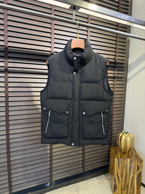 Prada Custom Printed Down Vest for Various Looks