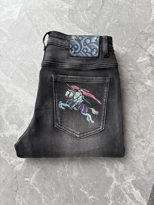 Fendi Soft Jeans with Leather Waist Patch, Classic Wash