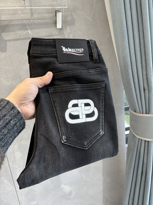 Fendi Soft Jeans with Leather Waist Patch, Classic Wash