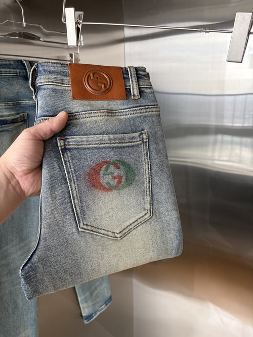 Fendi Soft Jeans with Luxury Leather Waist Tag