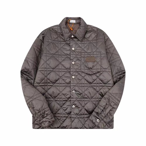 Dior Blue Quilted Tech Button-Down Shirt