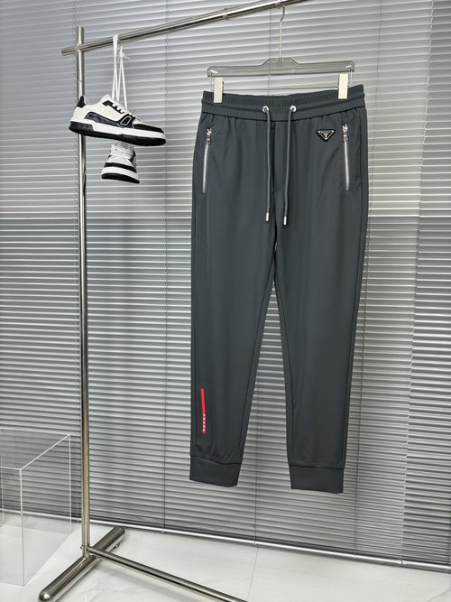 Prada Retro-Inspired Refundable Slim-Fit Casual Pants