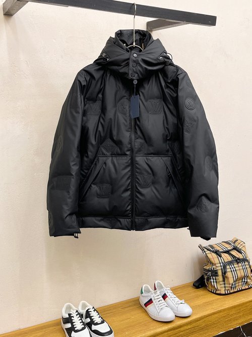 Louis Vuitton Premium Down Jacket with Classic Logo, High Warmth