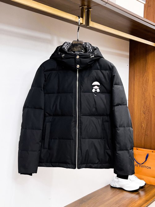 Fendi 90% Down Filled Jacket with Classic Logo & Color