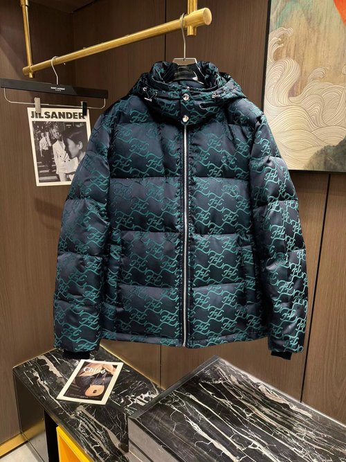 Fendi Premium Down Jacket with Logo, Warm & Stylish