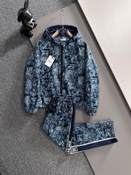 Dior Imported Hooded Spliced Suit