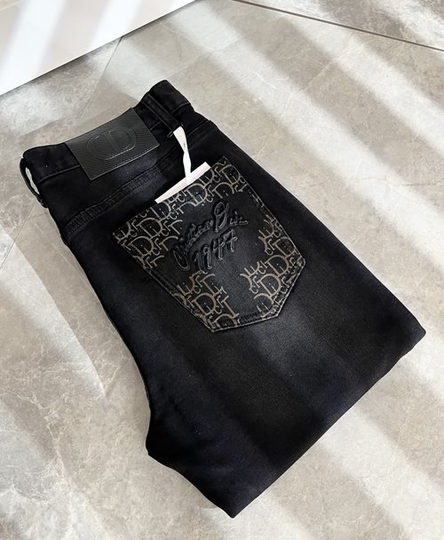 Dior Versatile Slim-Fit Jeans with Pocket Logo