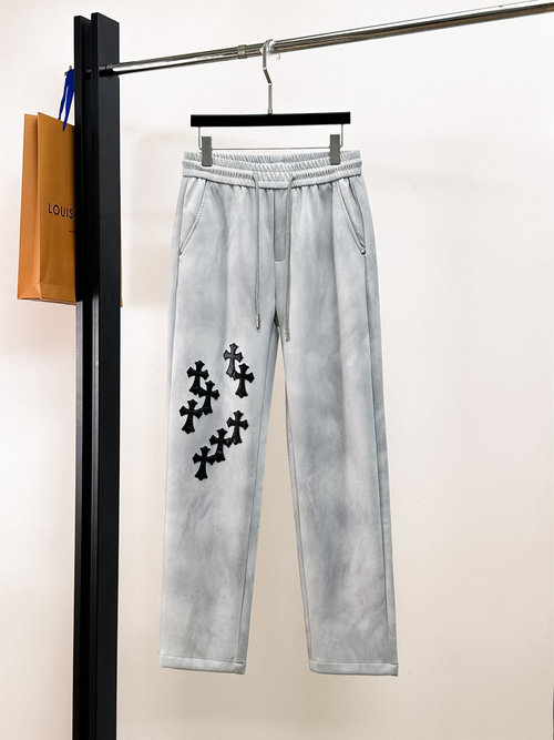 Chrome Hearts New Trendy Casual Pants with Logo, High Comfort