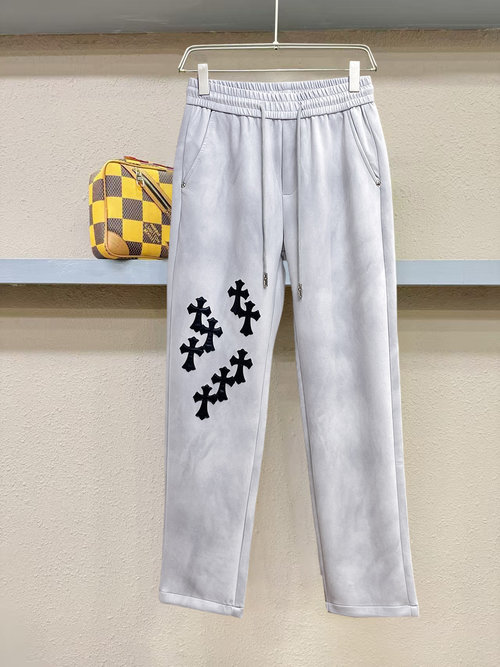 Chrome Hearts New Casual Pants with Classic Logo, Great Comfort