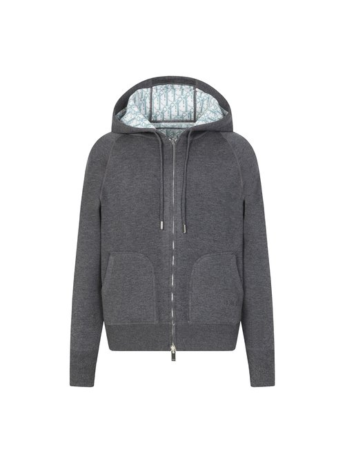 Dior Soft and Stylish Double - Sided Cashmere Knit Hoodie