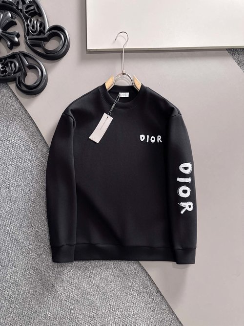 Dior Letter Logo Pullover Space Cotton Sweatshirt