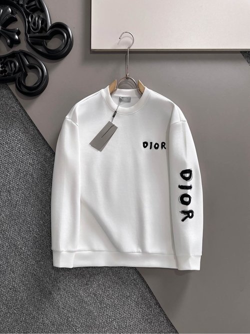 Dior Letter Logo Pullover Space Cotton Sweatshirt