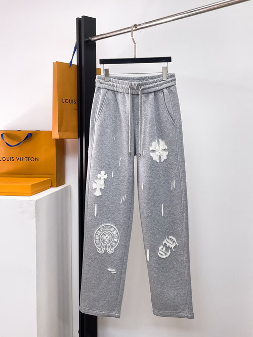 Chrome Hearts New Casual Pants with Logo, High Comfort