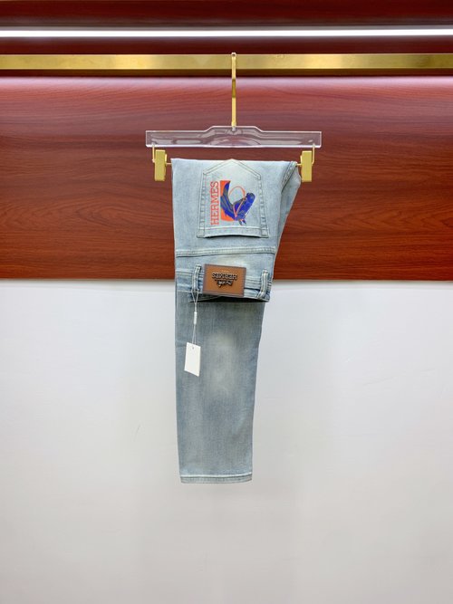Hermes Exclusive Jeans with High - Quality Elastic Fabric