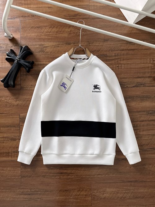 Burberry Embroidered Pullover Sweatshirt Made with Premium Fabric