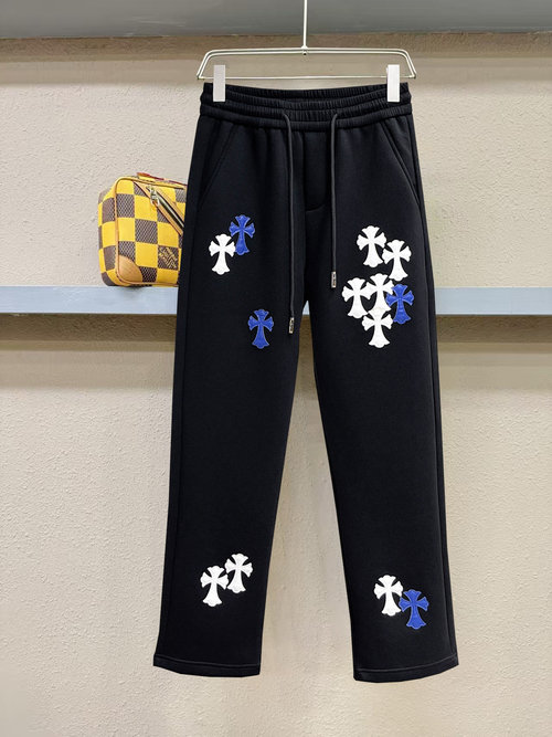 Chrome Hearts New Casual Pants with Logo, Custom Fabric