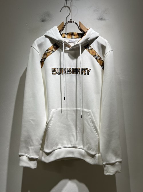 Burberry Basic Unisex Cotton Hoodie with Embroidered Logo