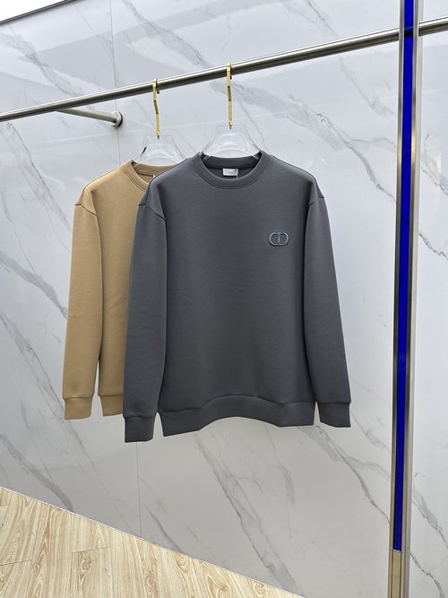 Dior Embroidered Round-Neck Pullover Sweatshirt with High-Class Style