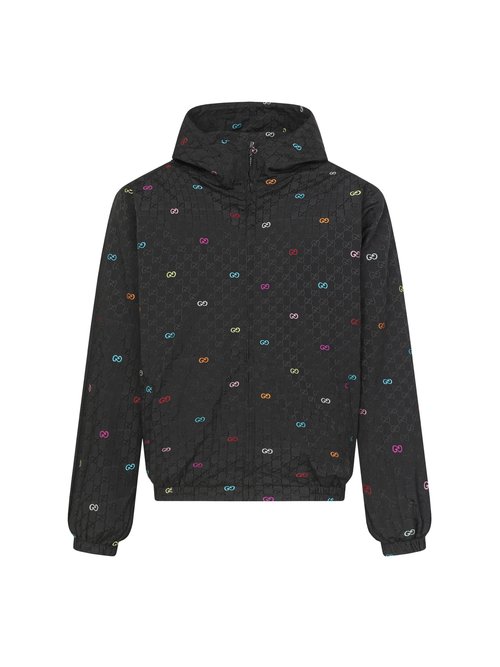 Gucci Colorful Jacquard Canvas Hooded Jacket