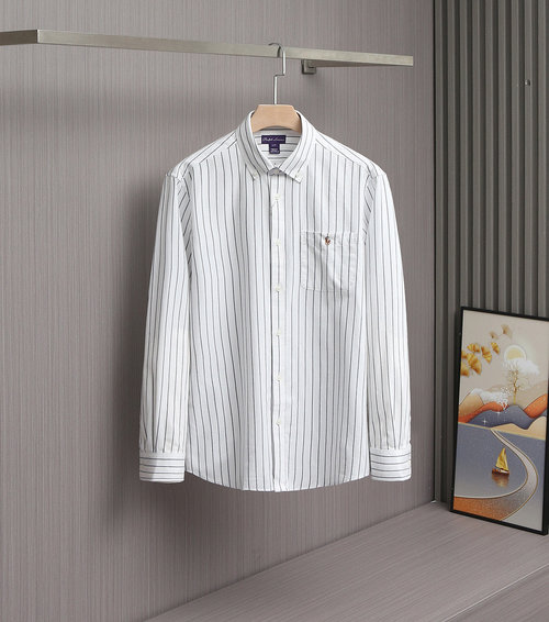 Polo Ralph Lauren Combed Cotton Striped Shirt with Colorful Pony