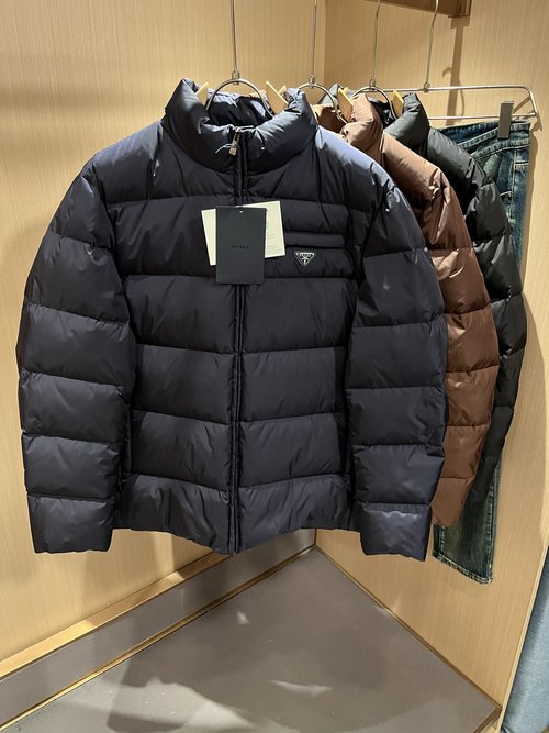 Prada Waterproof Down Jacket Made with High-tech Fabric