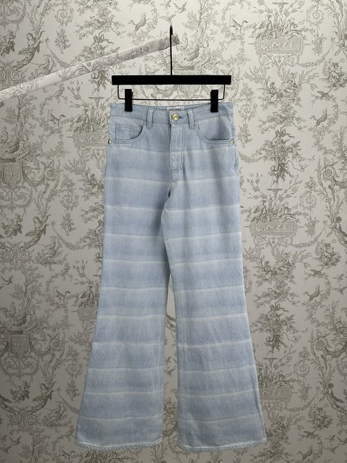 Chanel Layered Collage Design Jeans