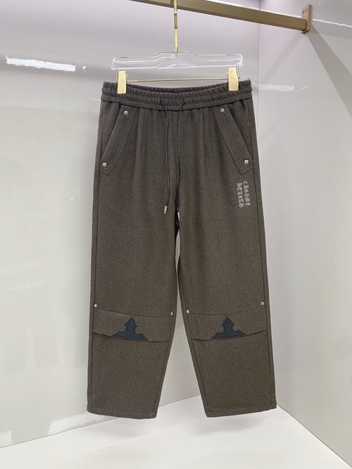 Chrome Hearts New Wool Trousers with Custom Cross Design